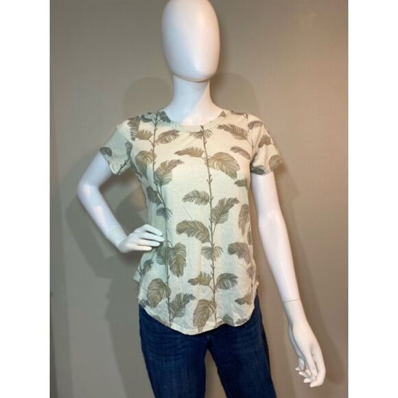 Chaser Women's Top with Tropical Leaves with a Scoop Back Size Small - Picture 1 of 10
